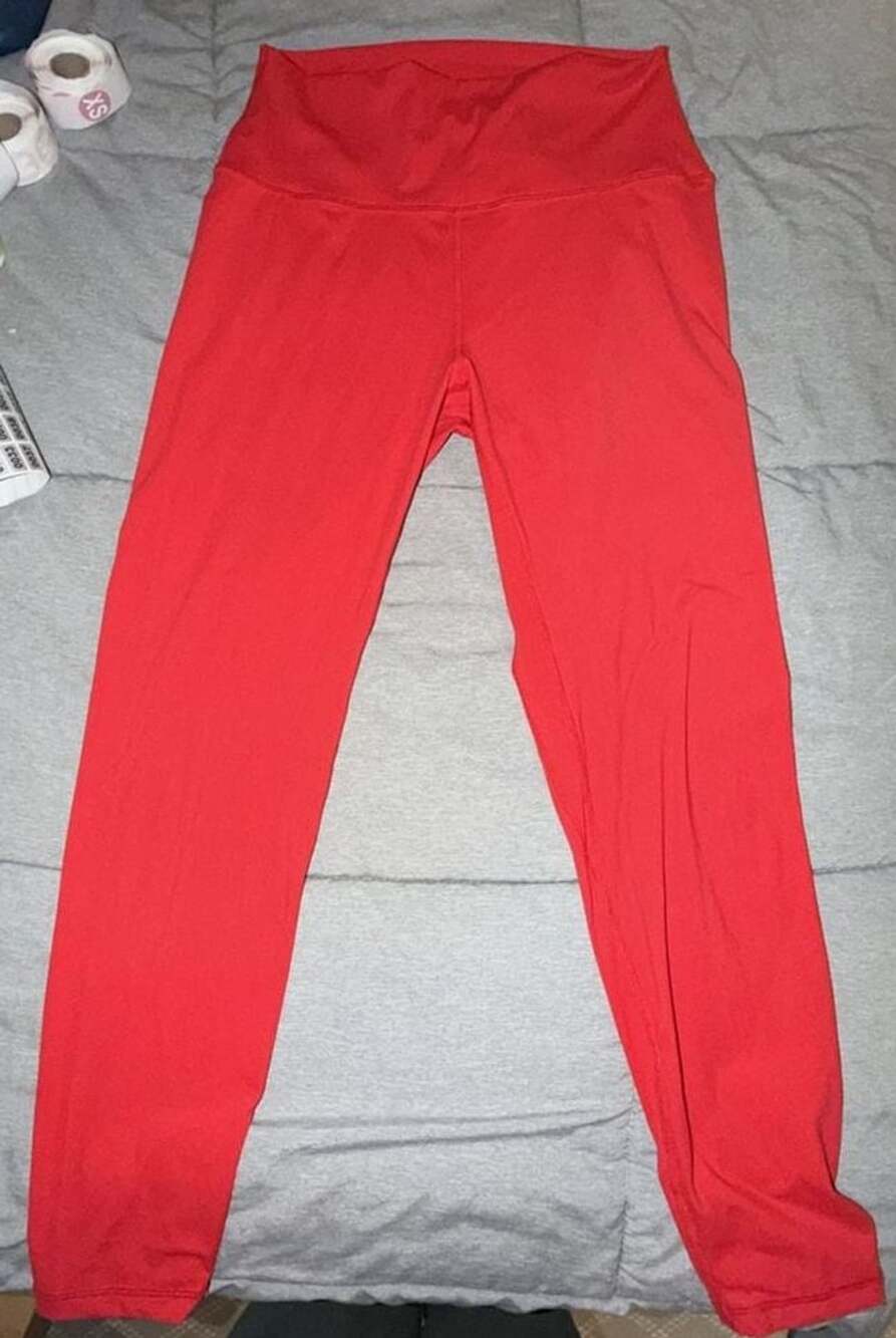 Ododos High Waist Yoga Leggings Red Size L